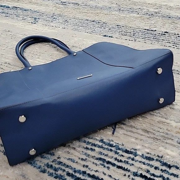 New! Never used! Rebecca Minkoff large blue leather handbag/tote - Picture 5 of 5
